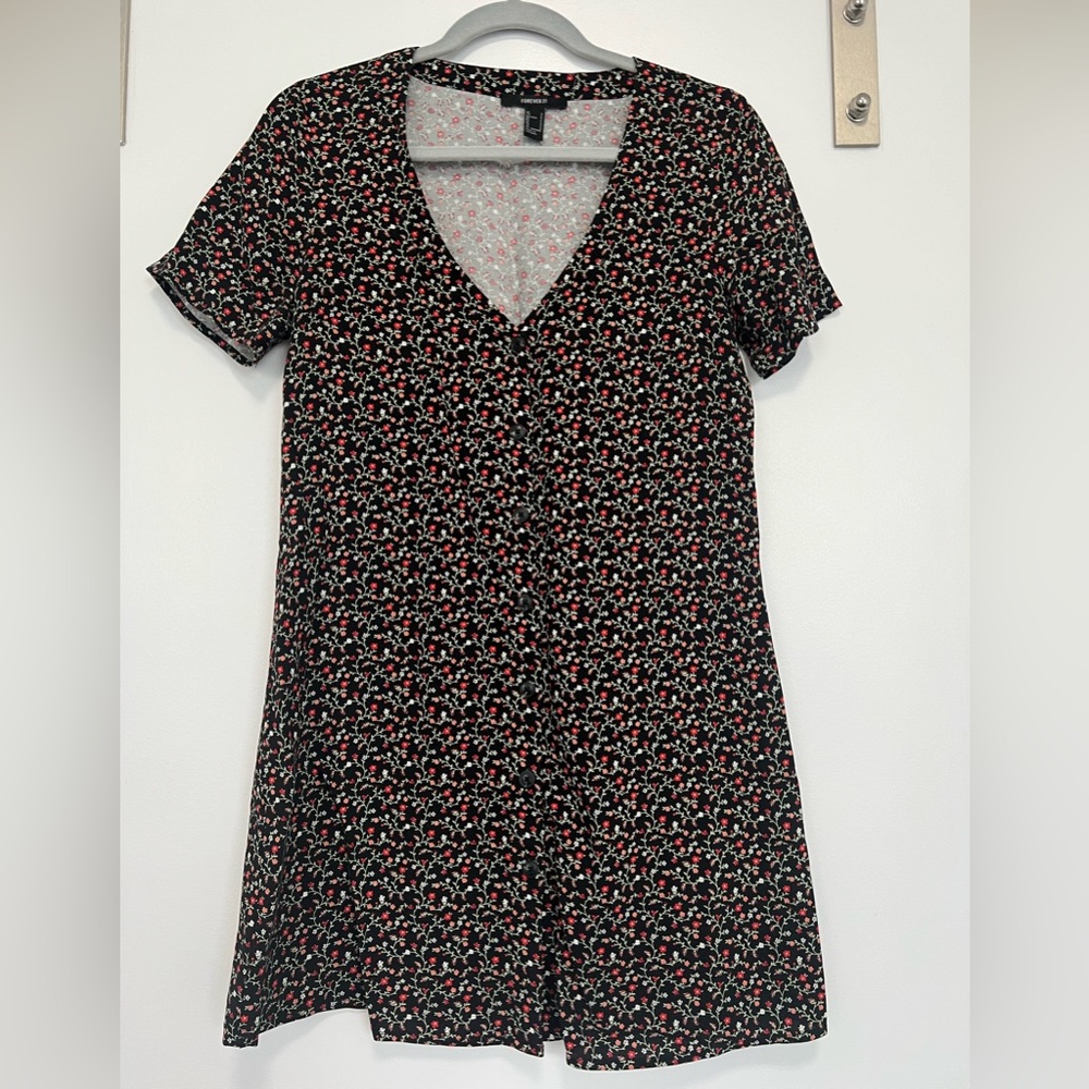 Floral, Black Dress - Forever 21